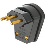 PLUG REFORC. 2P+T - 20A PRETO - 11108P