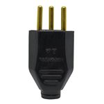 PLUG MACHO 2P+T - 20A  PRETO 11118