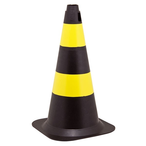 CONE SINALIZACAO 50CM PR/AM