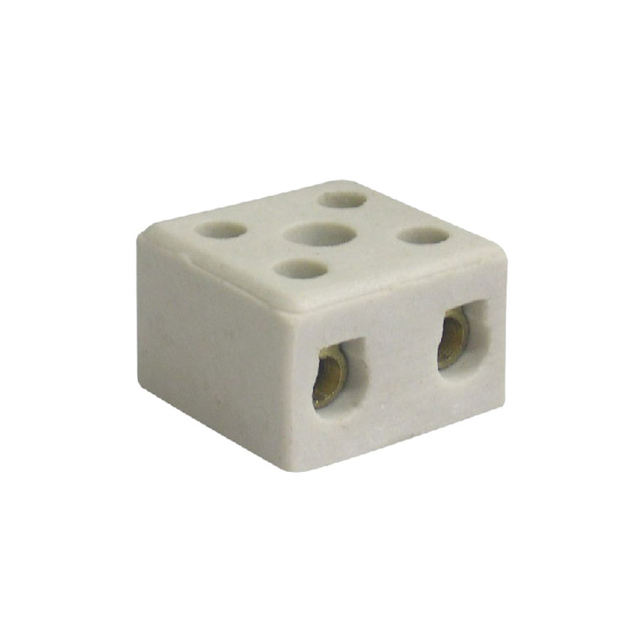 CONECTOR PORCELANA BIP.   10MM